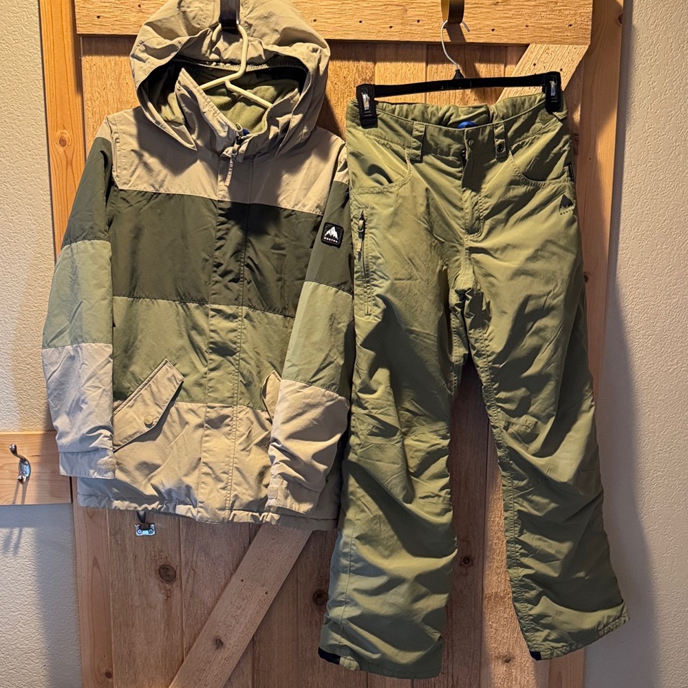 Burton Olive and Beige Hooded Jacket